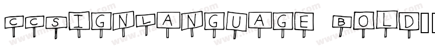 CCSignLanguage Bold下载字体转换